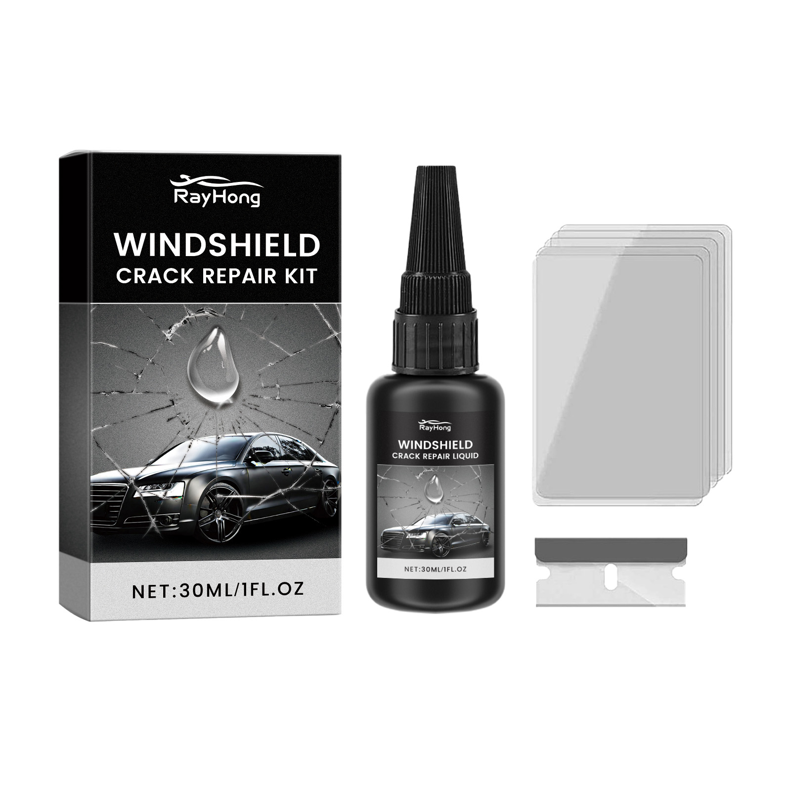 자동차 앞유리 수리용 접착제 - 앞유리 균열 및 흠집을 - Liquid Uv Glue Kit 리뷰 및 가격